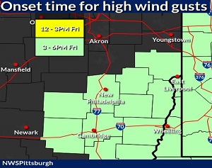 Windy Winter Conditions to Hit Tuscarawas, Surrounding Counties
