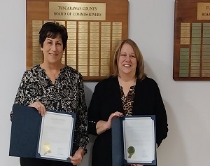 Tuscarawas County Commissioners Recognize Three Retirees