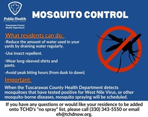 Tuscarawas County Health Department Conducts Mosquito Control Surveillance
